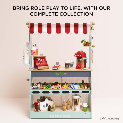 Le Toy Van Educational Pretend Play Toy Food - Wooden Honeybee Market Meat Crate for Supermarket Play