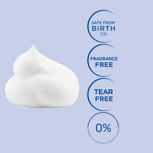 Mustela 5.07 fl. oz Cradle Cap Foam Shampoo for Newborn, Tear-Free & Fragrance-Free with Avocado Polyphenols
