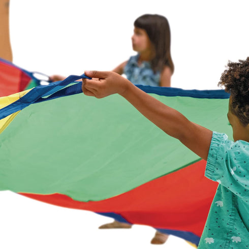 Excellerations 6-Foot Rainbow Play Parachute - Kids Toy with 8 Handles for Fun Playtime