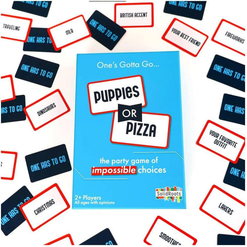 Puppies or Pizza? The Card Game of Impossible Choices - Family Games, Adult Games, Travel Games for Ages 8+