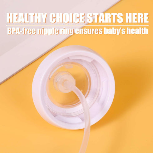 BOXOB 4pcs 4pcs Baby Bottle Caps Replacements with Baby Bottle Nipple Rings for Avent Natural Bottles, No BPA Baby