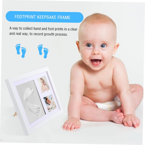 LIOOBO 1Set Newborn Handprint and Footprint Keepsake Kit Photo Frame for Growth Record Imprint Frame for Memorable