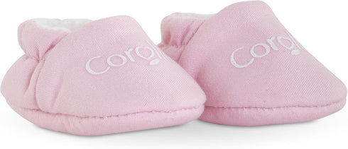 Corolle Baby Doll Pink Slippers Outfit Accessory for 12" Dolls, Mon Premier Poupon Clothing