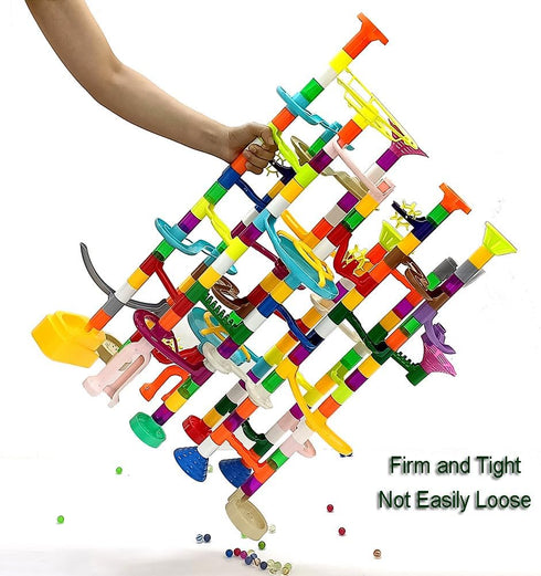 dspitwod 200Pcs Set 30pcs run-200) Marble Run - Maze Game Construction Building Toy, Race Track with Glow in Dark