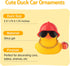 wonuu Car Dashboard Decorations Rubber Ducks, Construction Builder Rubber Ducky for Car Ornament Cute Duck with Tool