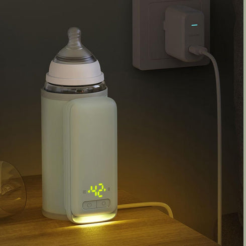 Cordless Multifunctional Bottle Warmer, Digital Display Baby Bottle Warmer, Portable Baby Bottle Warmer for Travel