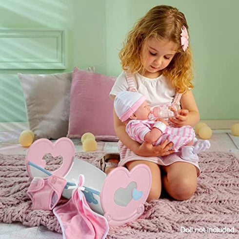 15" 2+, JC Toys Baby Doll Rocking Crib for Keeps Playtime! | Fits Dolls up to | Includes Bed Time Accessories | Ages
