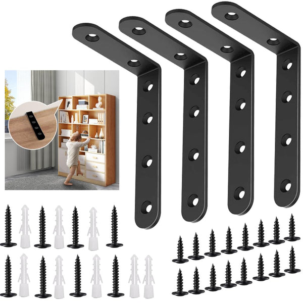 Anti Tip Furniture Anchors for Baby Pet Proofing,Furniture Wall Anchor Furniture Dresser