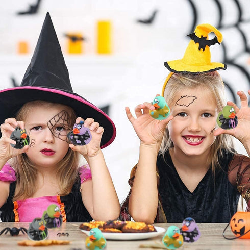 12 ArtCreativity PCS Halloween Rubber Ducks, Zombie Rubber Duckies for Kids, Variety of Designs and Colors, Trick