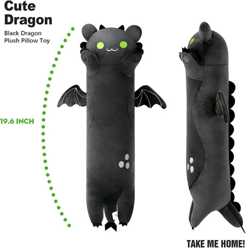 PEACH CAT 19.6" Long Dragon Cat Plush Pillow for Boys and Girls