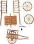 2Pcs STOBOK Miniature Farming Cart Model Dollhouse Miniature Barrows Simulation Cart Ornaments Landscape Decorations