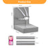 5 Toddler Booster Seat for Dining Table, Point Buckle Child Booster Seat for Table with Backrest, PU Waterproof Easy