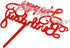 Red Happy Birthday Cake Topper - Birthday Party Decorations Supplies