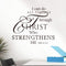 Inspirational Wall Decor Quotes Stickers - I Can Do All Things Through Christ Who Strengthens Me, Wall Decals for Rooms