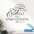 Inspirational Wall Decor Quotes Stickers - I Can Do All Things Through Christ Who Strengthens Me, Wall Decals for Rooms