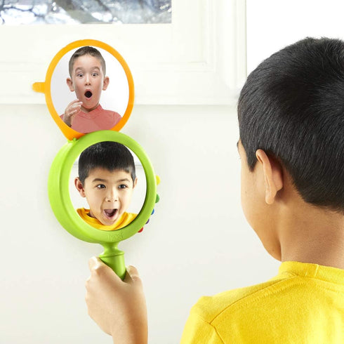 hand2mind Set, Set 4 See My Feelings Mirror, Play Therapy Toys, Mindfulness for Kids, Emotional Regulation Activities