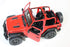 Jeep Wrangler Rubicon Off Road Die Cast Model by KiNSMART - 5 inch 1:34 Scale Toy Car (Red Opentop)