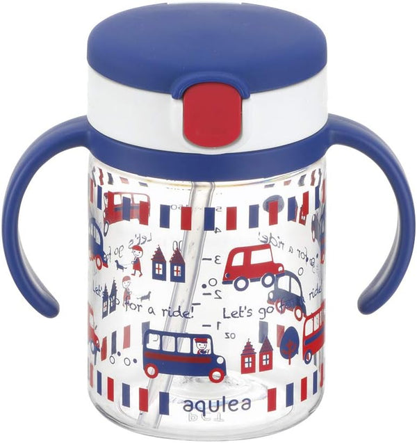 Richell Aqulea 200ml Navy Outing Straw Mug