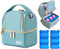 JforSJizT Breastmilk Bottles Cooler Bag with Ice Pack,Nylon Breast Pump Bag Backpack with