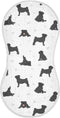 vvfelixl Baby Burp Cloths Black Pug White Baby Newborn Cotton Burping Cloths