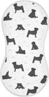 vvfelixl Baby Burp Cloths Black Pug White Baby Newborn Cotton Burping Cloths