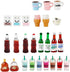 NWFashion Miniature Food Drinks Toys Bottle, 26pcs Mix for Adults and Children's Pretend Play Kitchen