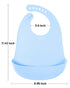 DF DUALFERV 4 pcs Silicone Bibs, Baby Bibs, Bibs for Baby Girls and Baby Boys, Waterproof of Baby Bib, Adjustable Toddler Bibs