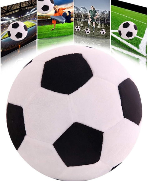 '-White,7.8inch/20cm) AOQI Fluffy Stuffed Toy Soccer Ball Plush Pillow Soft Durable Stuff Soccerball Gift for Kids Boy