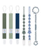 babygoal Pacifier Clip Set of 6, Silicone Clips & Toy Strap for All Pacifiers, Neutral Color