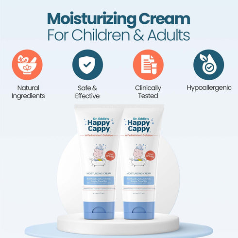 Happy Cappy Dr. Eddie's Pediatrician-Formulated Baby Lotion, 6 oz each, 2-Pack - Gentle, Paraben Free, Hypoallergenic