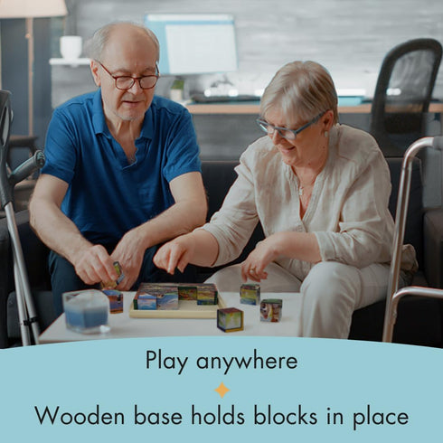 16-Piece, Six Large Piece Puzzles for Seniors with Dementia, Alzheimers, Parkinsons Engaging Activities for Elderly