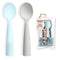 Miniware Silicone Baby Spoon for Training - BPA Free Utensils, 100% Food Grade Silicone, Modern Toddler Spoons (Grey