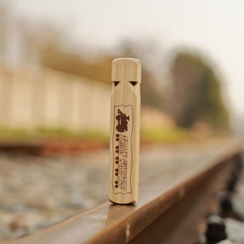 2 PCS Wooden Train Whistle, Musical Toy for Kids (4 Tone), Birthday Decorations and Goodie Bag Filler