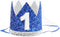 Baby Boy Prince Birthday Headband in Blue, for Newborn to 3 Years