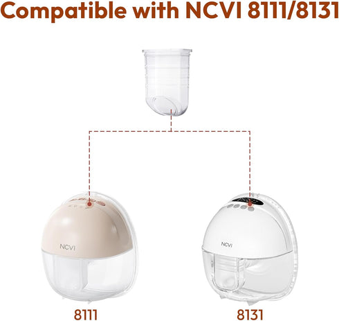 8111, 2 NCVI Replacement Diaphragm Compatible with Hands Free Breast Pump Original Wearable Breastfeeding Pump