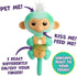 2023 NEW Interactive Baby Monkey Ava - Reacts to Touch with 70+ Sounds & Reactions, Teal