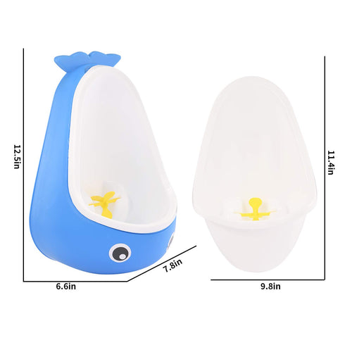 TELEXSUN Potty Training Urinal for Boys - Cute Whale Training Urinal/Potty Urinal Pee Trainer Urine(Blue Whale)