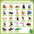 23 Set 2-in-1 2 4 6+ HOGOKIDS Animals Valentines Party Favors for Kids Building - Zoo Scene Board Game with Play Mat
