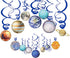 Solar System Hanging Swirl Party Supplies, Space Themed Planets Birthday Banner for Boys Girls Kids - 30PCS