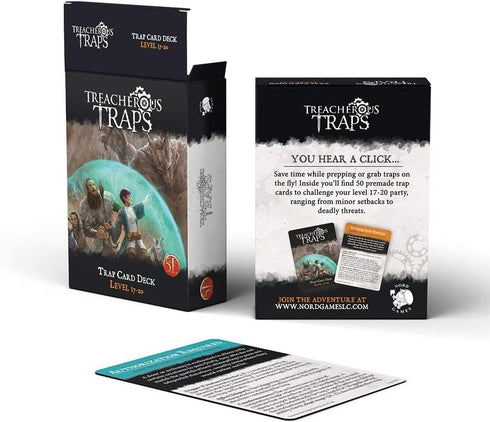 Dungeons and Dragons 5th Edition: Treacherous Trap Deck by Nord Games – 50 Cards for D&D 5e
