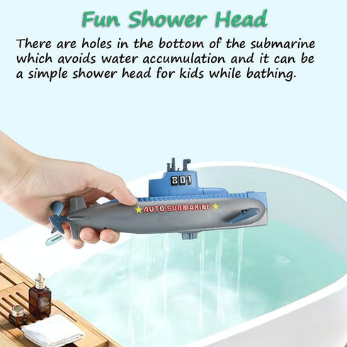 Miracland Wind-up Submarine Bath Toy, Battery-Free Clockwork Pigboat, Non-Toxic ABS Water Toy for Bathtub Pool Beach