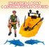 ArtCreativity Small Aquatic Play Set for Kids, Cool Playset with Action Figure, Floating Boat, and 2 Fish, Fun Bathtub Toys for Kids, Great Birthday Gift for Children