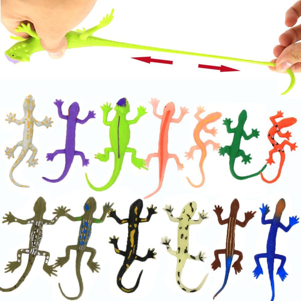 8 PCS Mini Lizards Toys for Kid, Realistic Rubber Lizard Set, Super