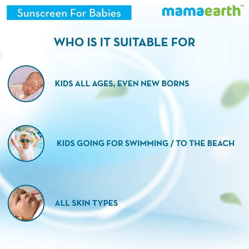 20+ (1.69 Oz (Pack 1)) Mamaearth Mineral Based SPF Baby Sunscreen Fl