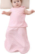 Swaddle Sack for Baby, 3-Ways Adjustable Cotton Sleeping Bag for Newborn Boys and Girls (Pink, 6-12 Months)