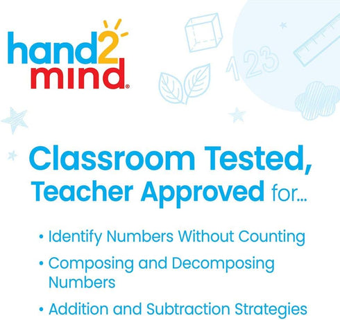hand2mind 120 Counting Counters (Set 1) Bead Magnetic Demonstration Rekenrek Line, Abacus for Kids Math, Math