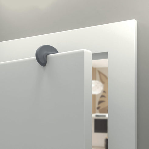 Qdos Safety Finger Slam Pinch Guard | Gray | Protect Fingers from Slamming Doors - Bite Proof & Choke Safe - Food Grade
