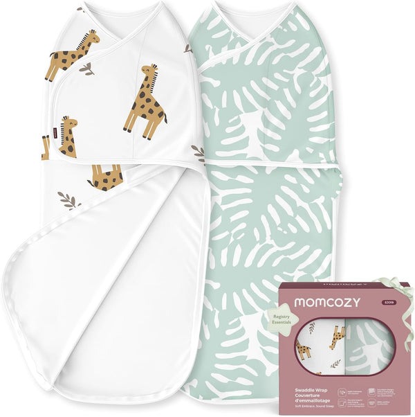 Momcozy Swaddles for Newborns, Quiet Fastener Swaddle Suitable for Infant 0-3 Months,