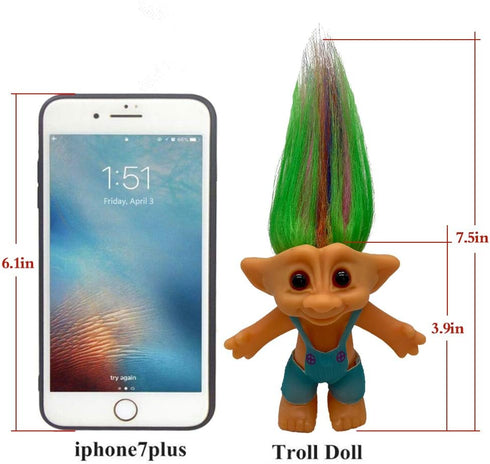 PVC Vintage Trolls Dolls, Retro Troll Doll Action Figures for Collections, School Project, Arts and Crafts, Party Favors