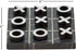 Deco 79 Marble Tic Tac Toe Game Set - 6" x 6" x 1" with Silver Inlay